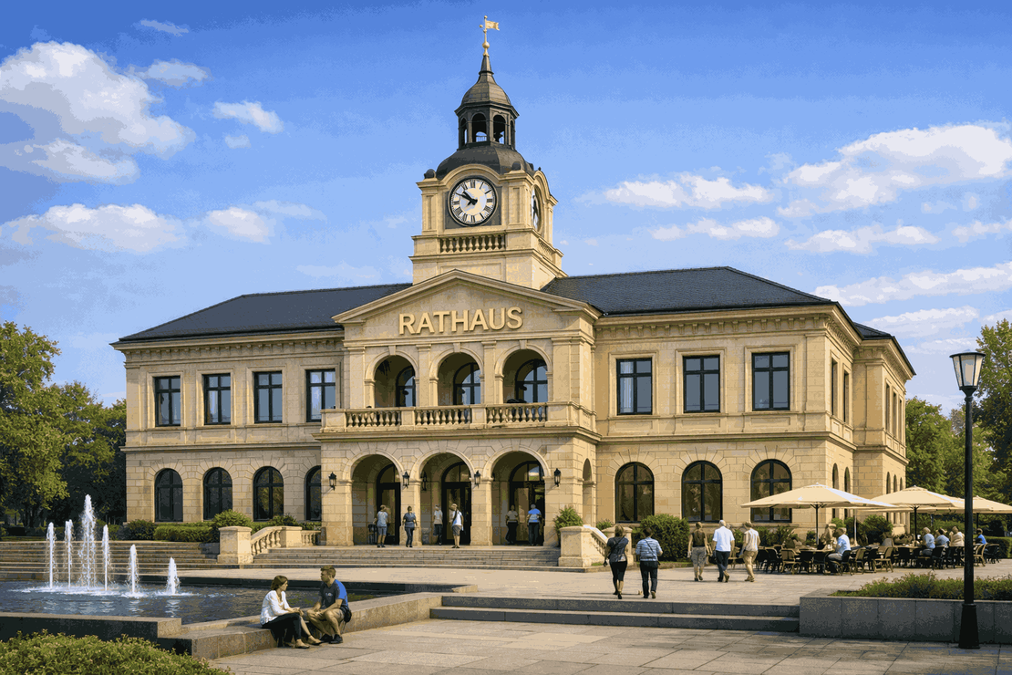 Öffentliches Gebäude mit repräsentativer Fassade